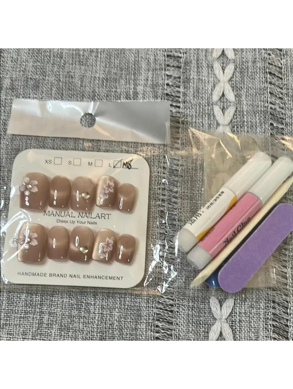 Floral Handmade Nail Art Set with Tools